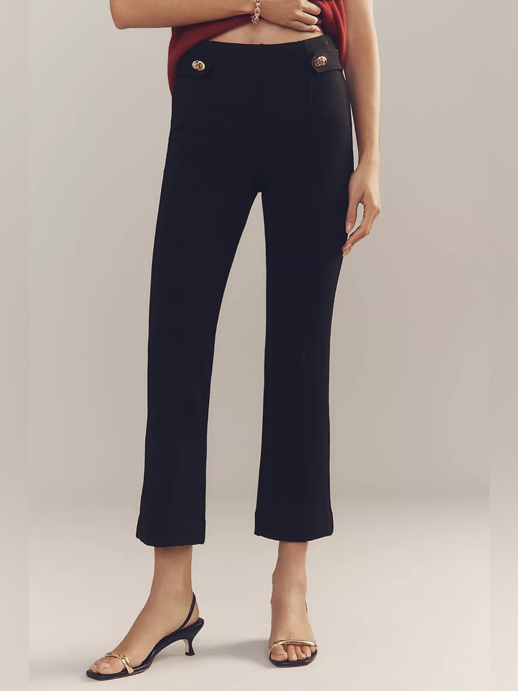 Nwt Maeve X Anthropologie Women’s Poppy Slim Kick Flare Pant Size M